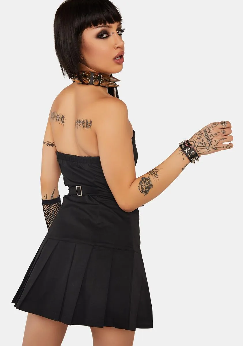Punk Locomotive Pleated Mini Dress sold by Dolls Kill product image thumbnail 4