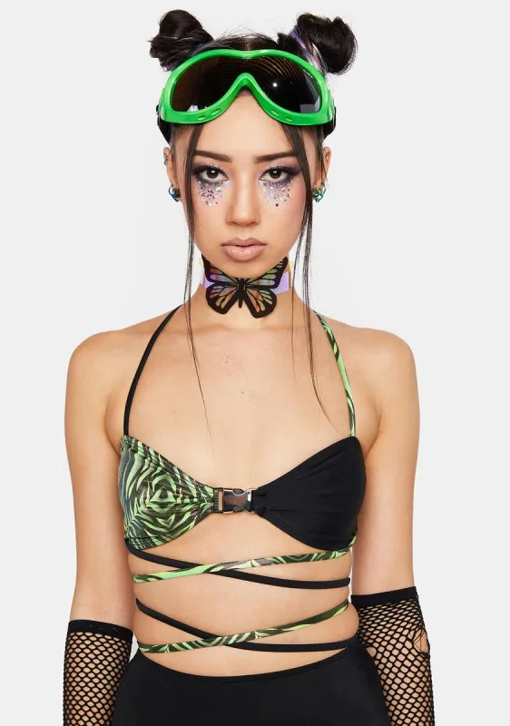 Safari Slime Buckle Bra Top sold by Dolls Kill