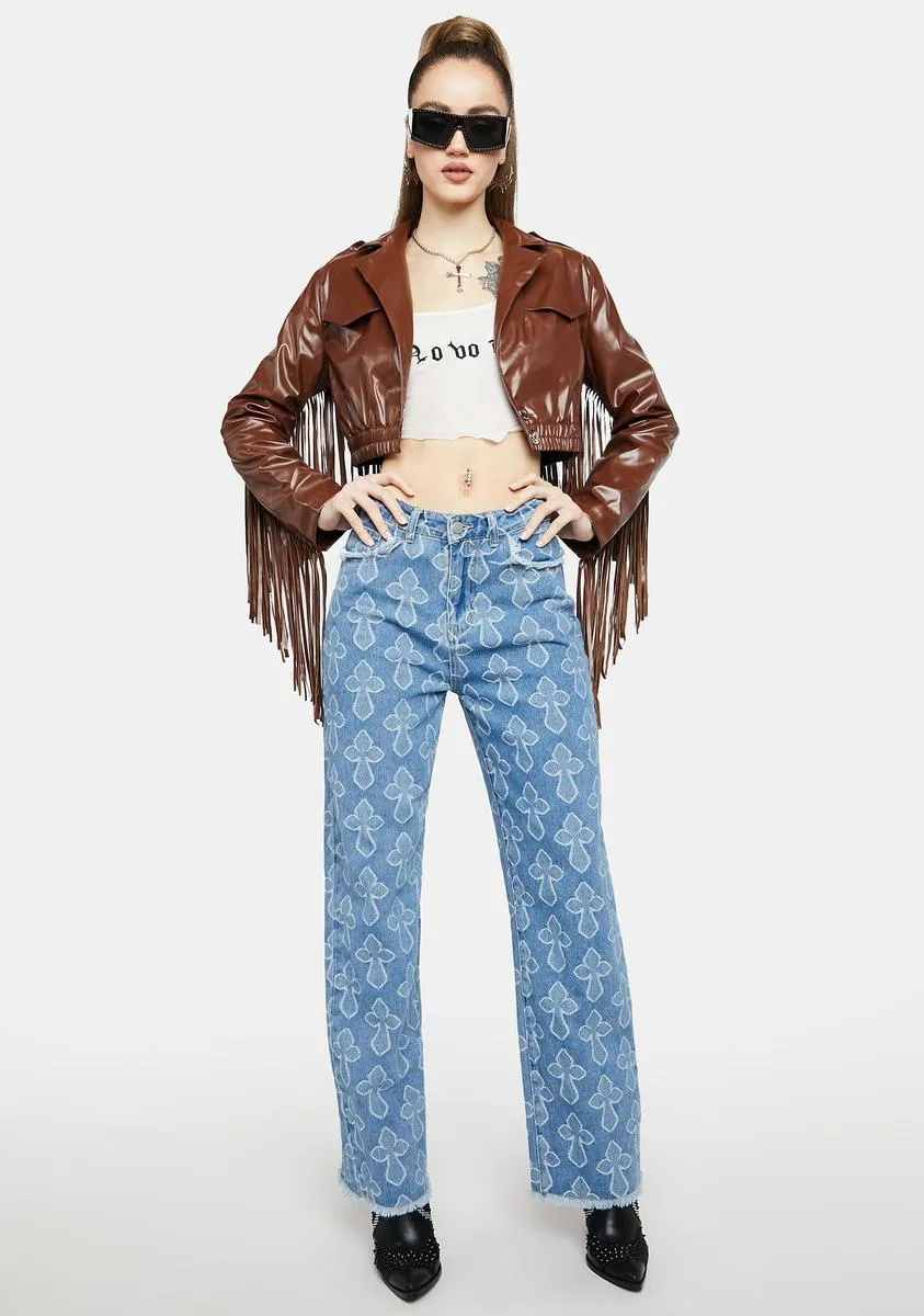 Sienna Victim Of Cool Fringe Moto Jacket sold by Dolls Kill product image thumbnail 5