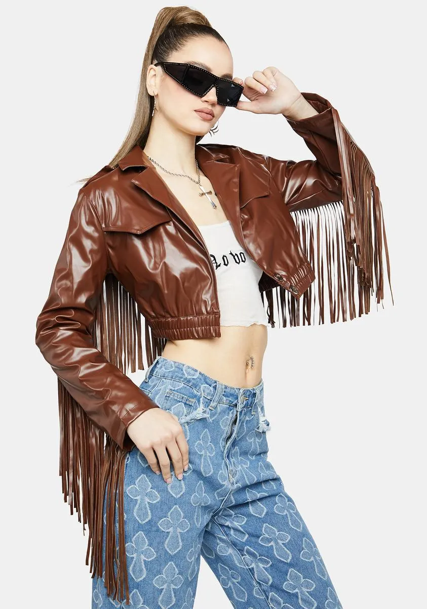 Sienna Victim Of Cool Fringe Moto Jacket sold by Dolls Kill product image thumbnail 2