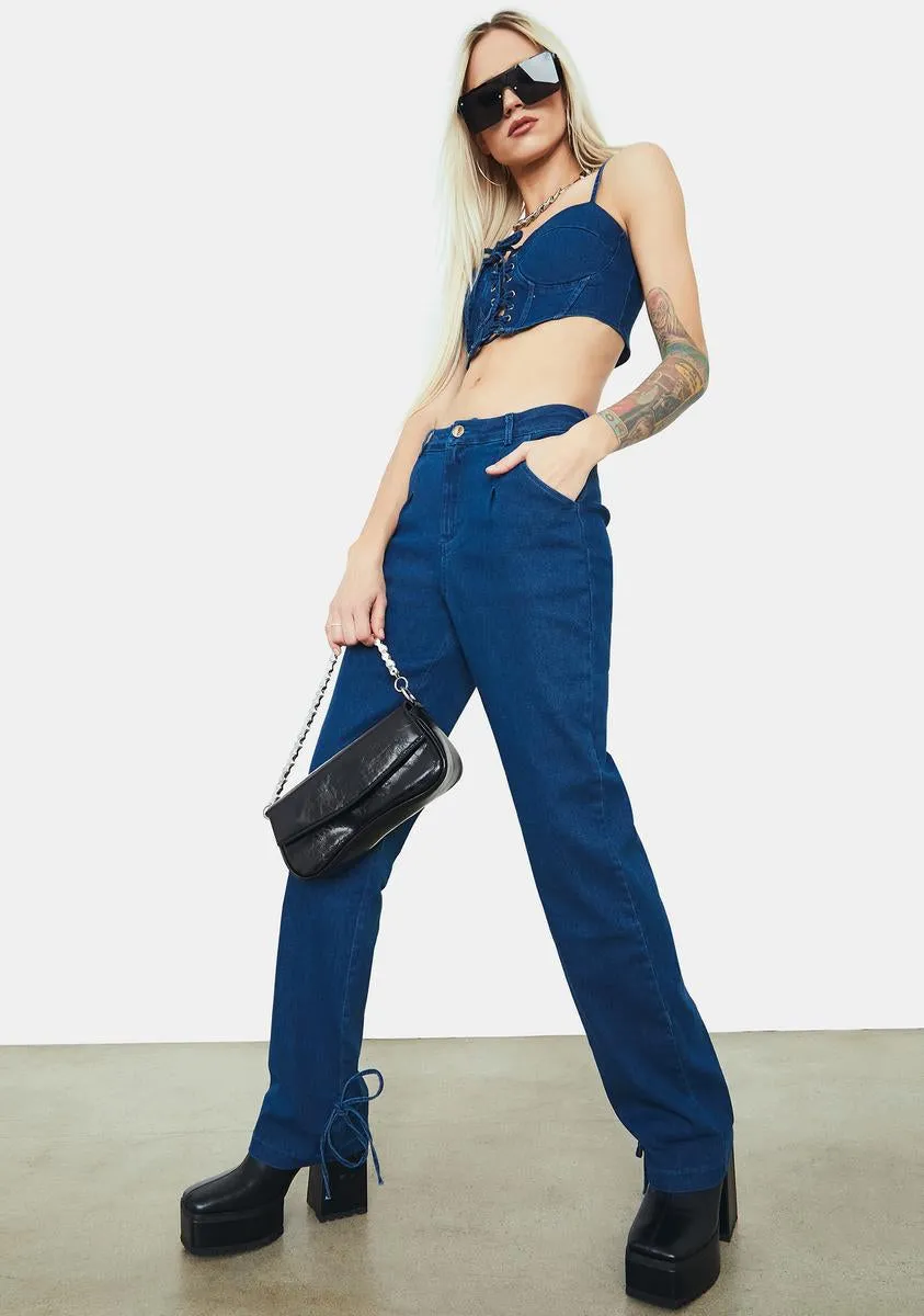 Makes A Difference Denim Pants Set sold by Dolls Kill product image thumbnail 2