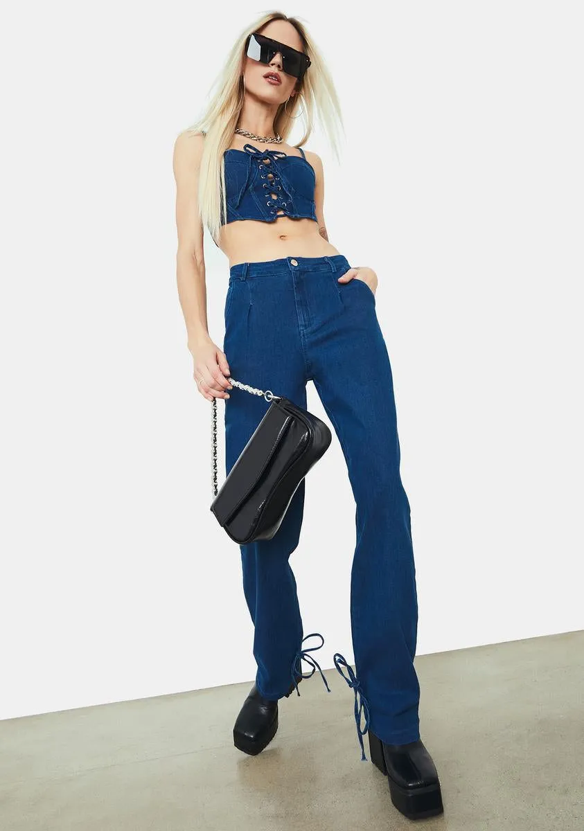 Makes A Difference Denim Pants Set sold by Dolls Kill product image thumbnail 3