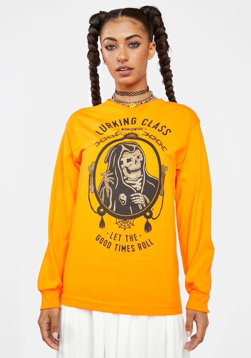 Roll Long Sleeve Graphic Tee sold by Dolls Kill