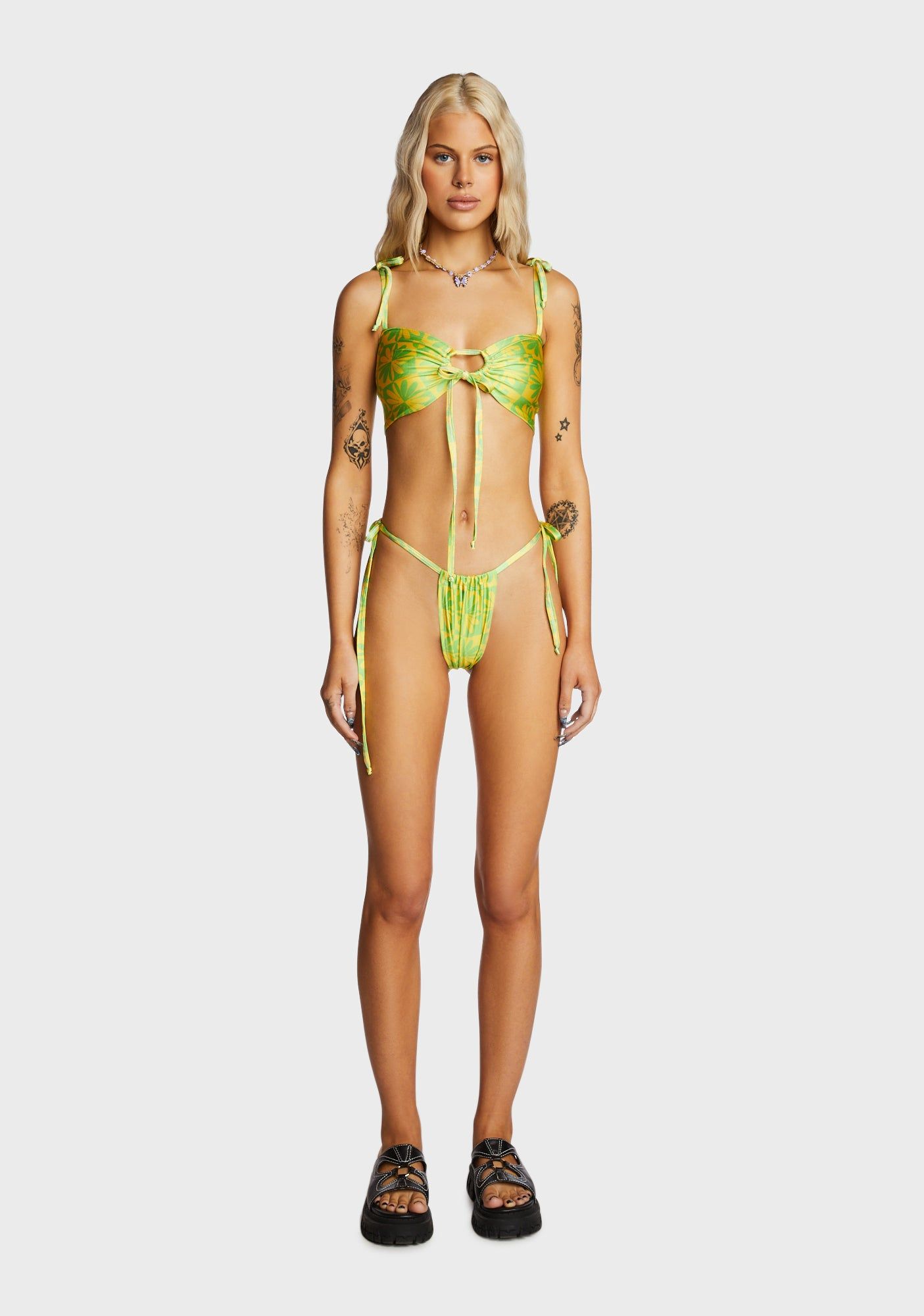 Haze Strappy Bikini Set sold by Dolls Kill