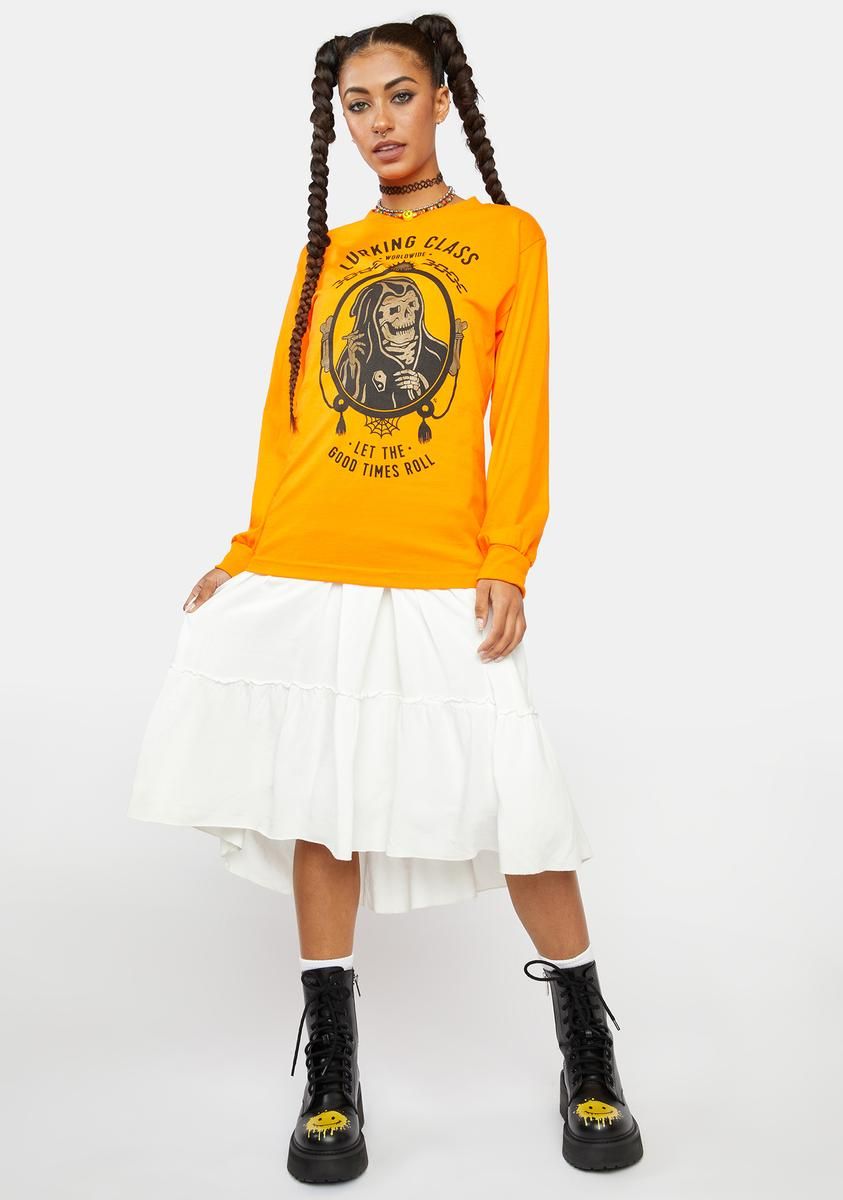 Roll Long Sleeve Graphic Tee sold by Dolls Kill product image thumbnail 3