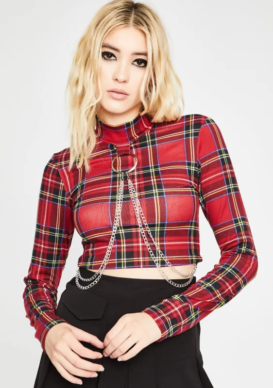 Thrill Seeker Crop Top made by Dolls Kill
