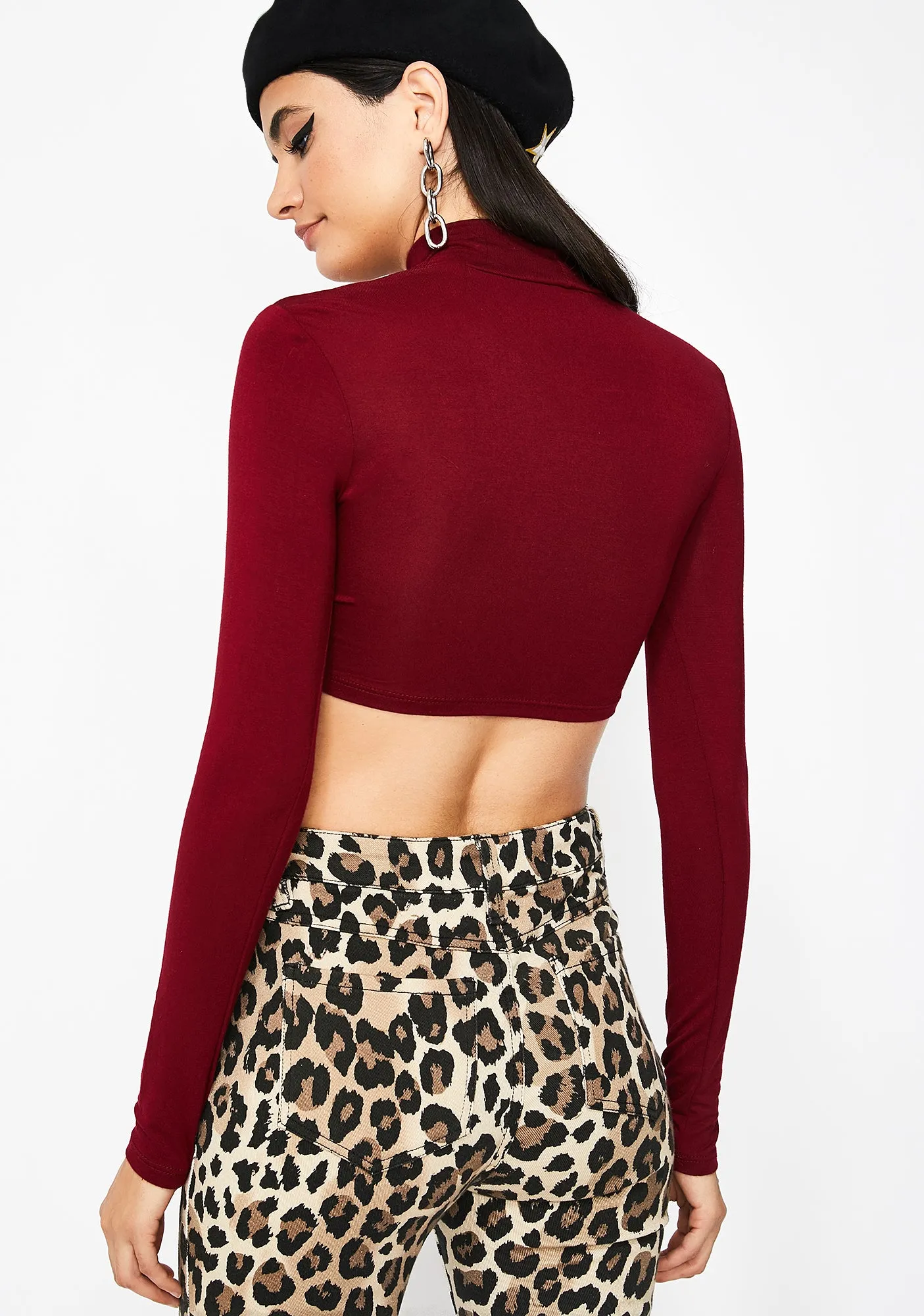 Devil Always Flexin Cut Out Crop Top sold by Dolls Kill product image thumbnail 4