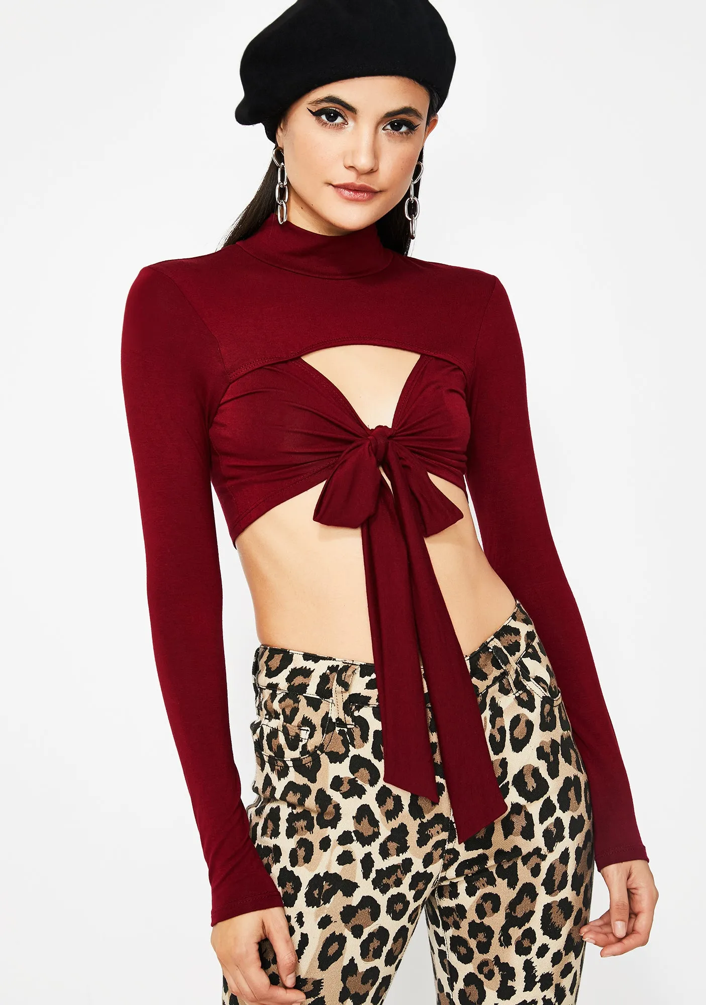 Devil Always Flexin Cut Out Crop Top sold by Dolls Kill product image thumbnail 2