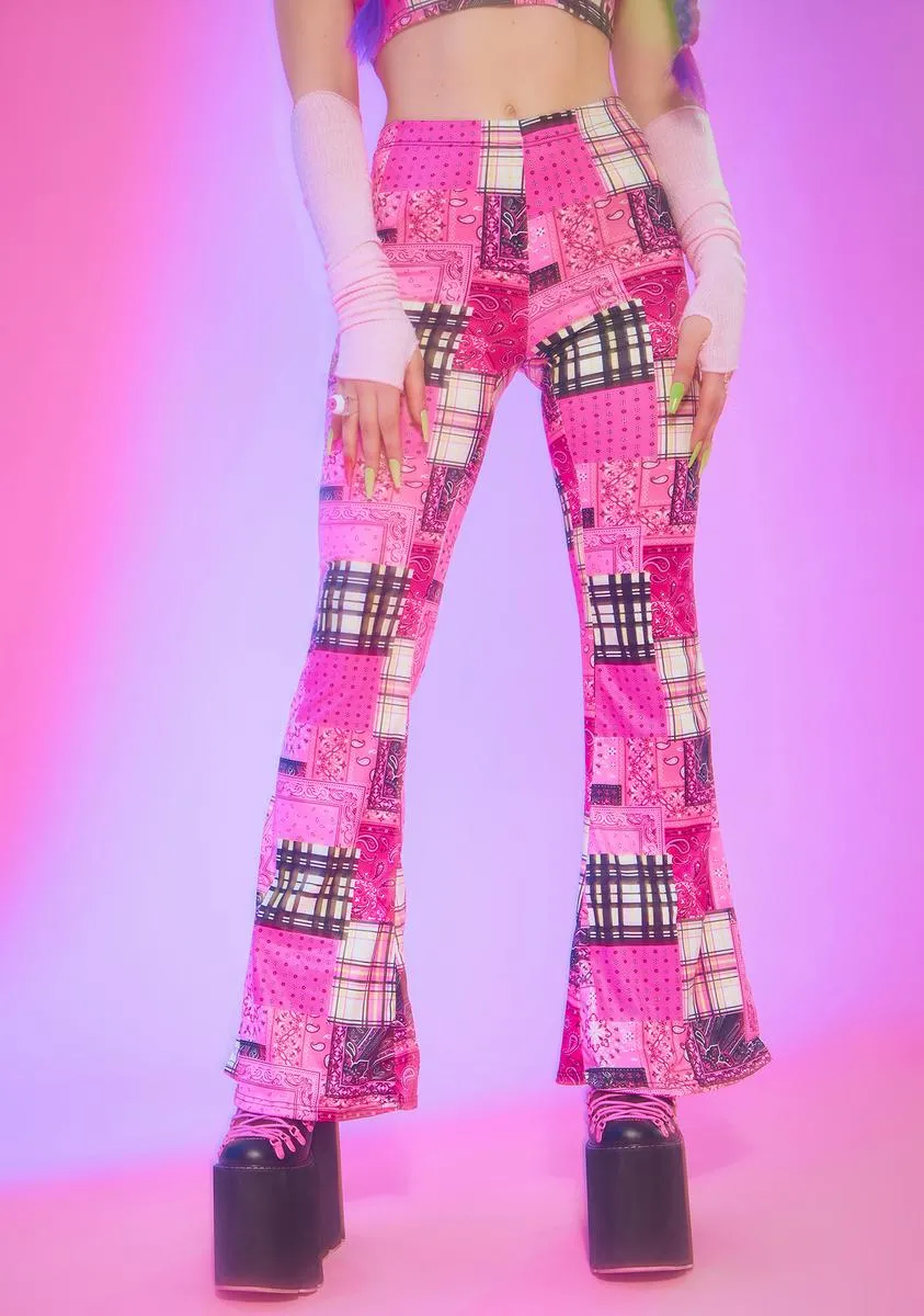 Kick It With You Flare Pants sold by Dolls Kill
