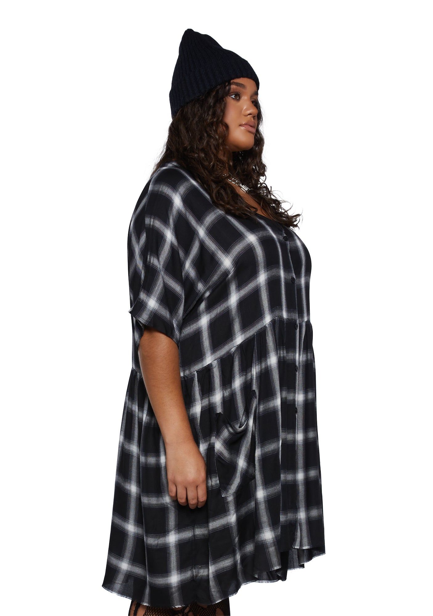 Plus Not Your Babydoll Plaid Dress sold by Dolls Kill product image thumbnail 3