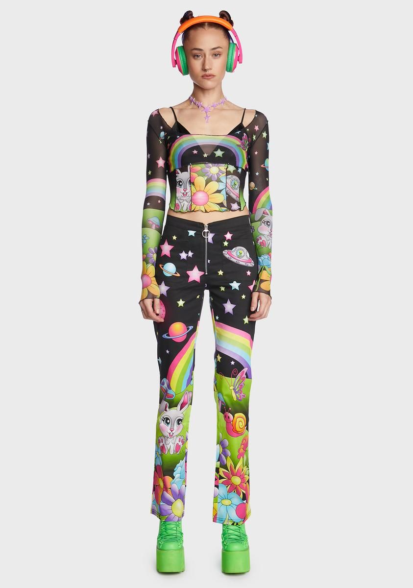 Happy Planet Graphic Pants sold by Dolls Kill product image thumbnail 4