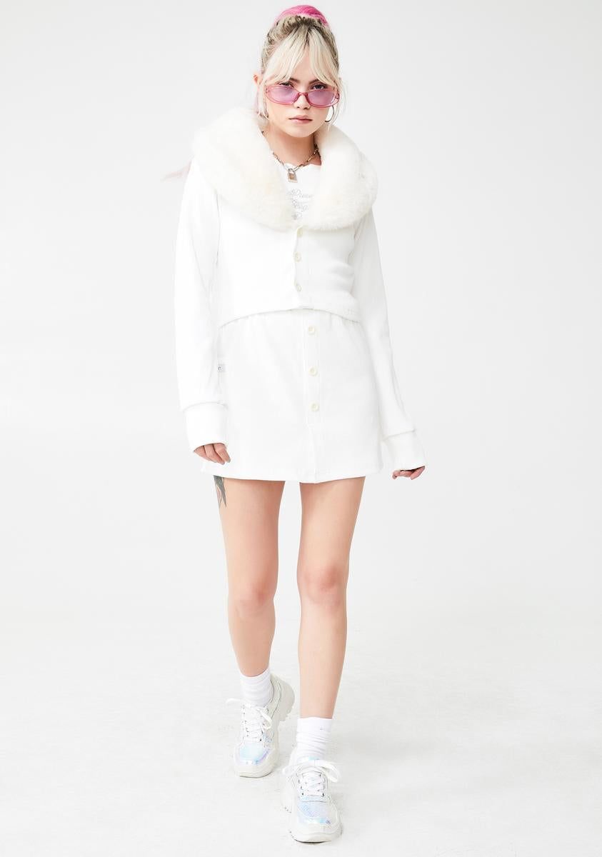 Faux Fur Collar Cardigan sold by Dolls Kill product image thumbnail 3