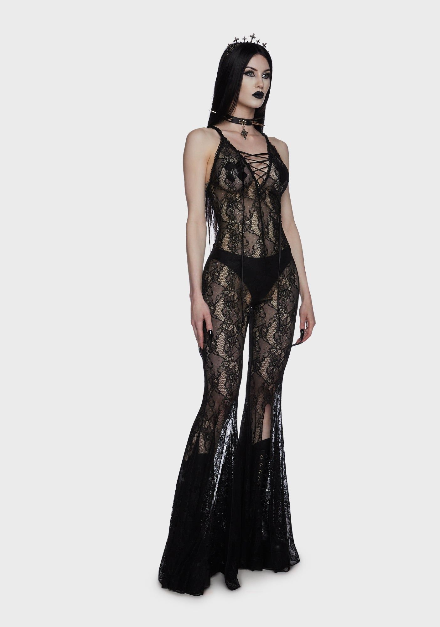 Alluring Darkness Lace Catsuit sold by Dolls Kill product image thumbnail 5