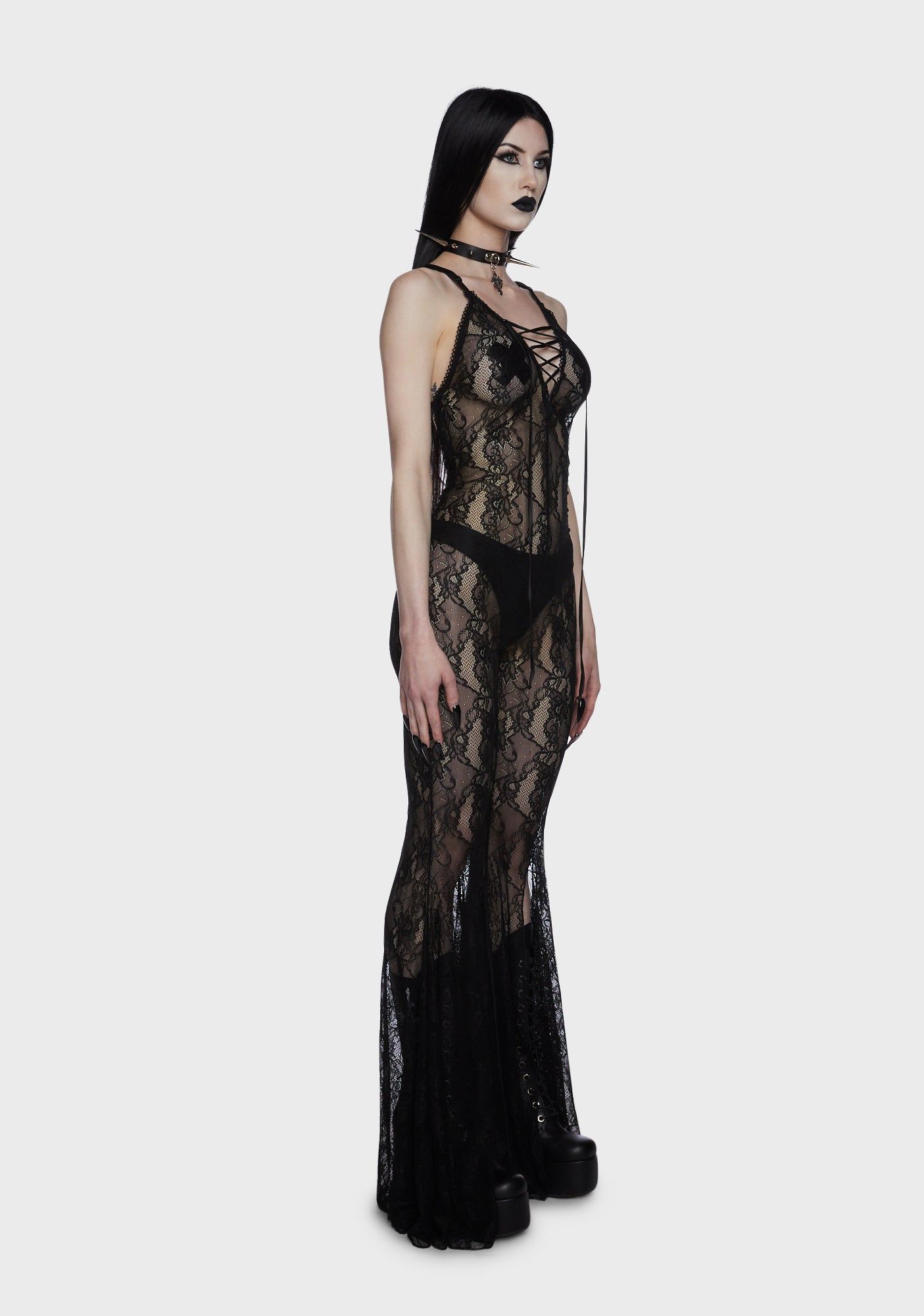 Alluring Darkness Lace Catsuit sold by Dolls Kill product image thumbnail 3