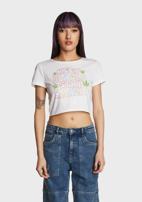 Keep Blazin Crop Tee sold by Dolls Kill