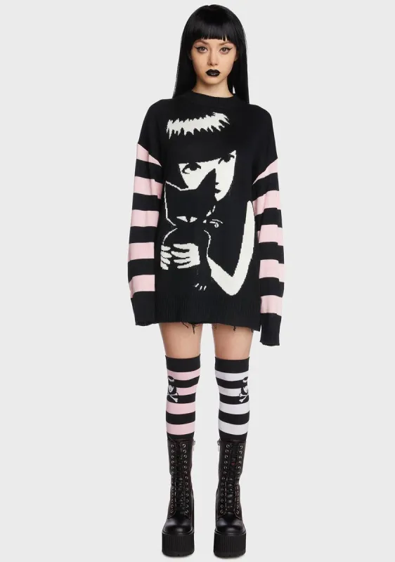 Brooding Besties Knit Sweater sold by Dolls Kill