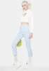 Wavy Clash Chic Flare Pants sold by Dolls Kill