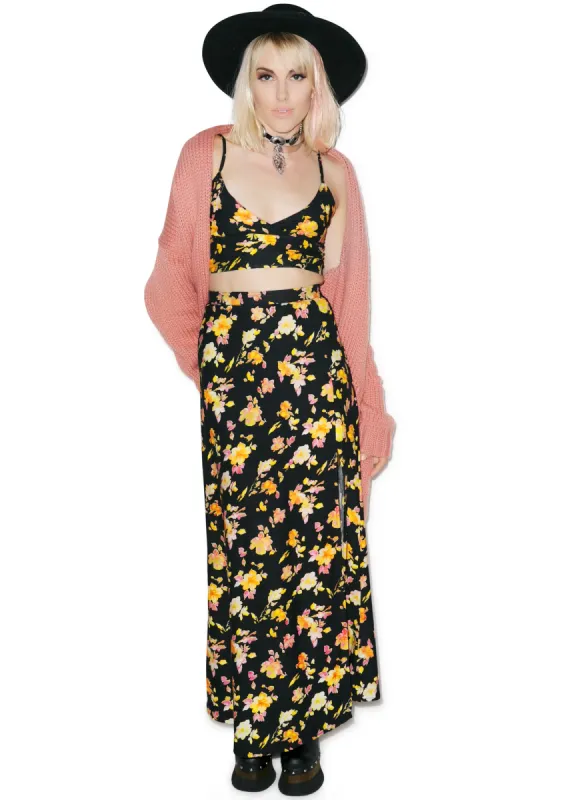 Floral Marla Maxi Skirt sold by Dolls Kill