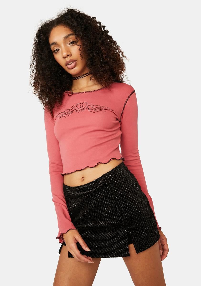 Glitter Milk N' Cookies Mini Skirt sold by Dolls Kill product image thumbnail 2