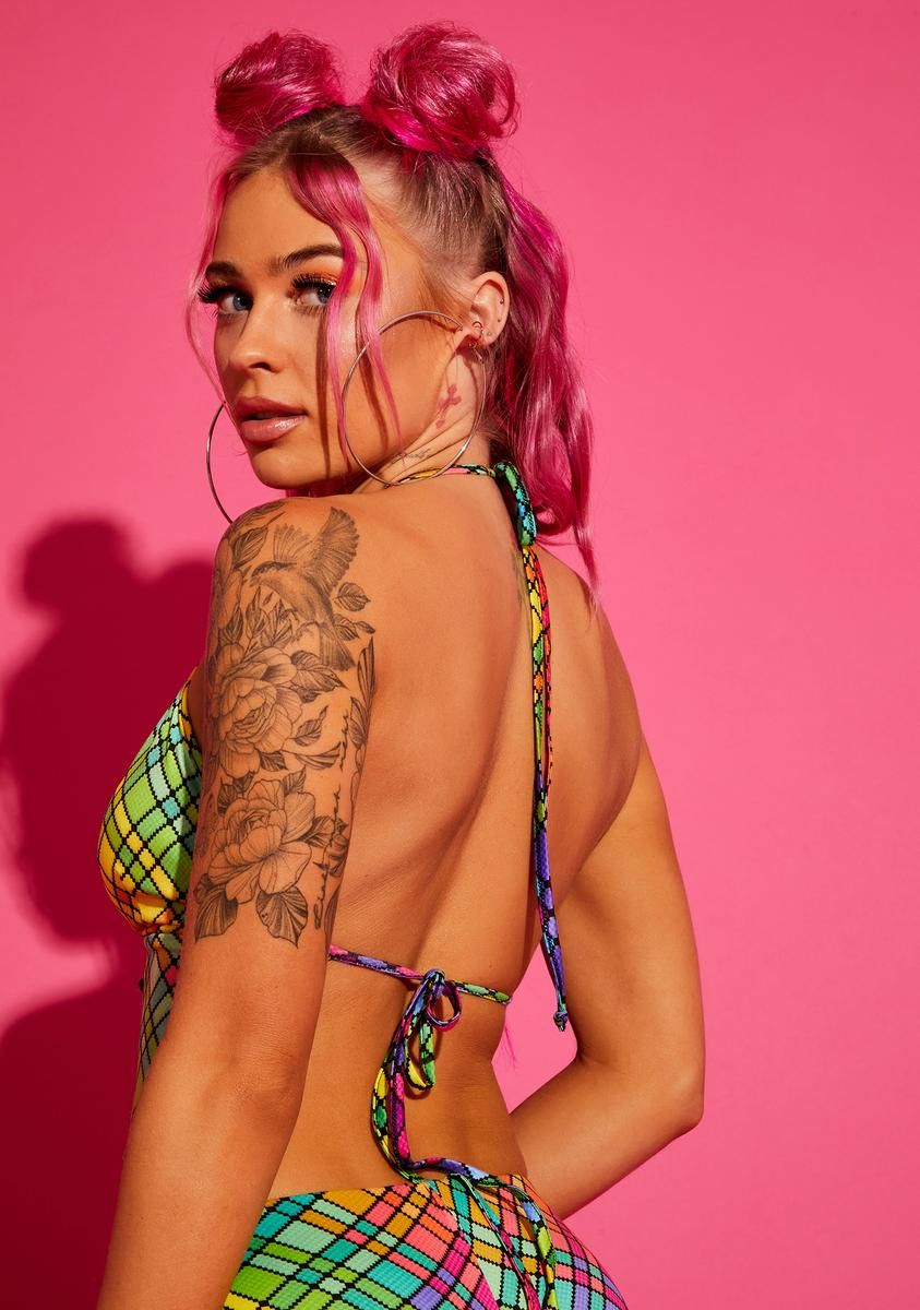 Not So Clueless Plaid Tie Tank sold by Dolls Kill product image thumbnail 4