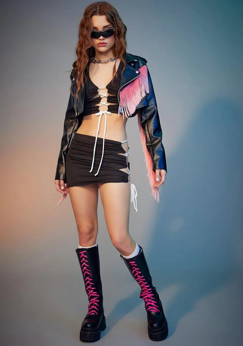 Celebrity Status Lace-Up Set sold by Dolls Kill product image thumbnail 3