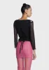 Mukmul Mesh Ruffle Tie Top sold by Dolls Kill