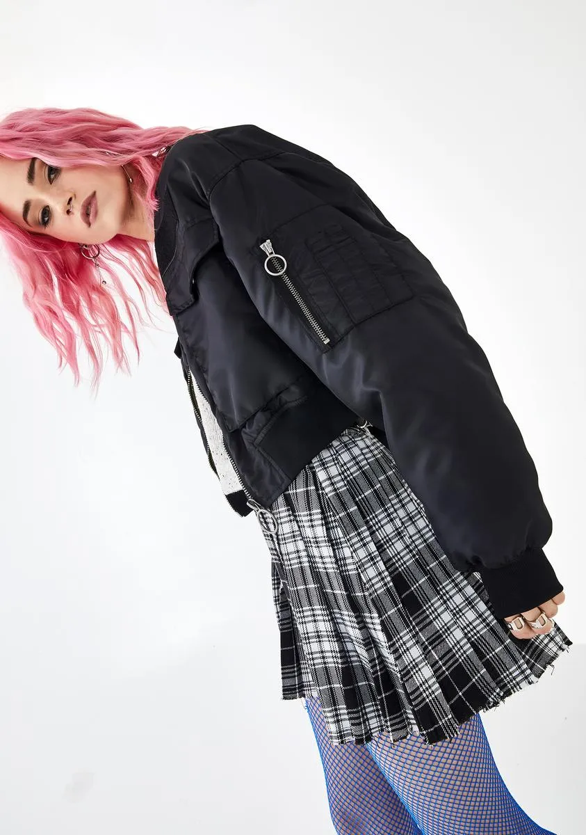 Think Fast Cropped Bomber sold by Dolls Kill product image thumbnail 2