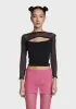 Mukmul Mesh Ruffle Tie Top sold by Dolls Kill