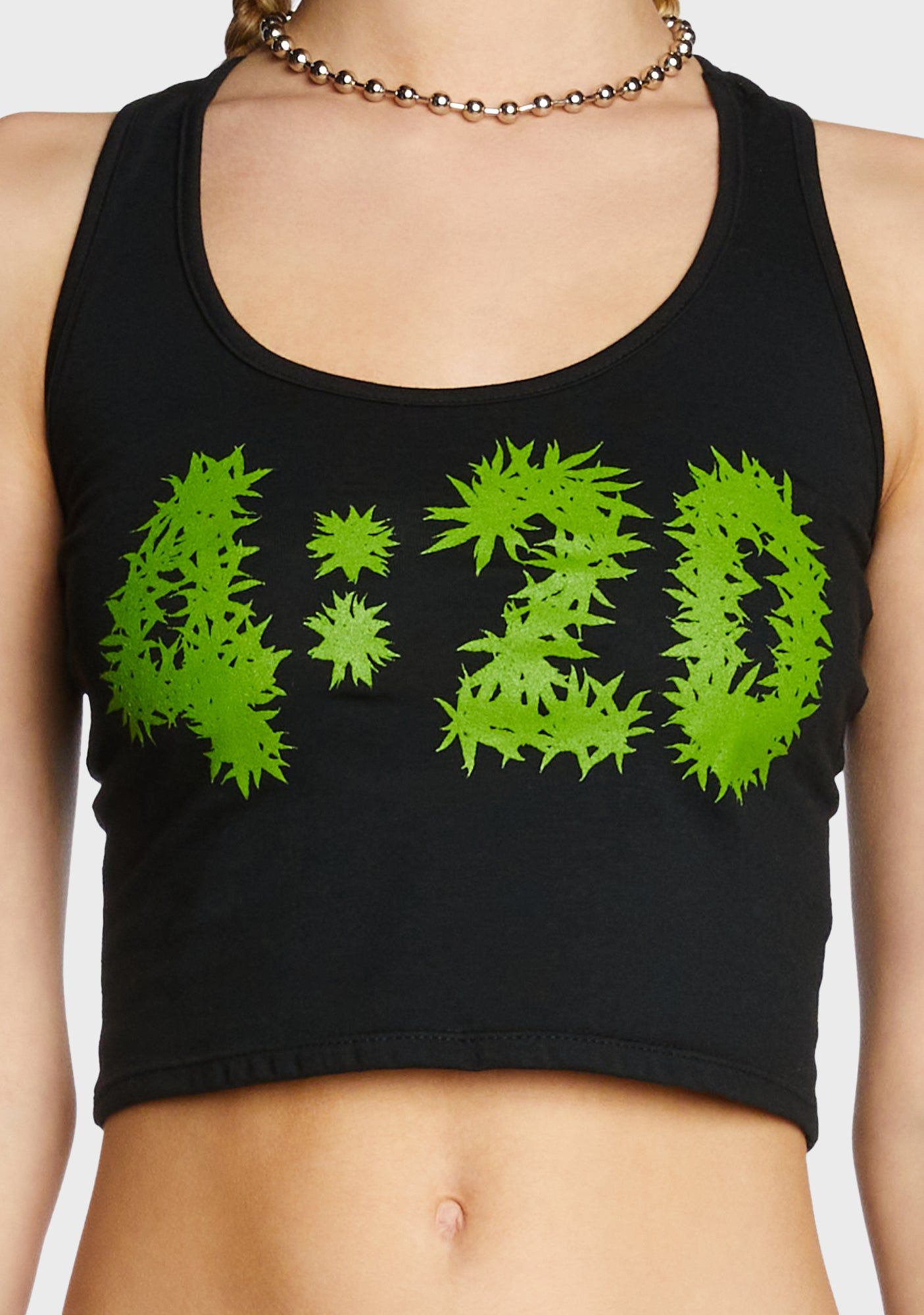 420 Racerback Crop Tank sold by Dolls Kill product image thumbnail 2