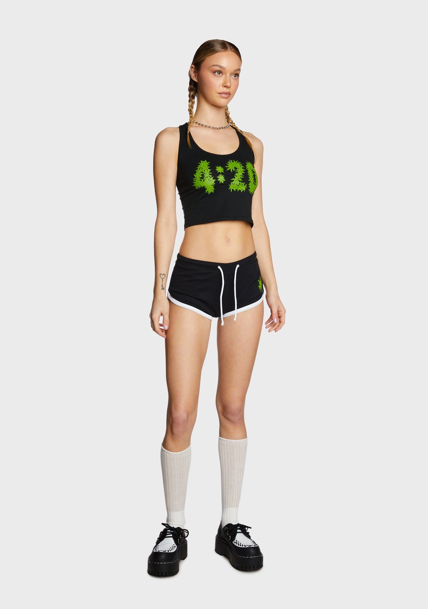 420 Racerback Crop Tank sold by Dolls Kill product image thumbnail 5