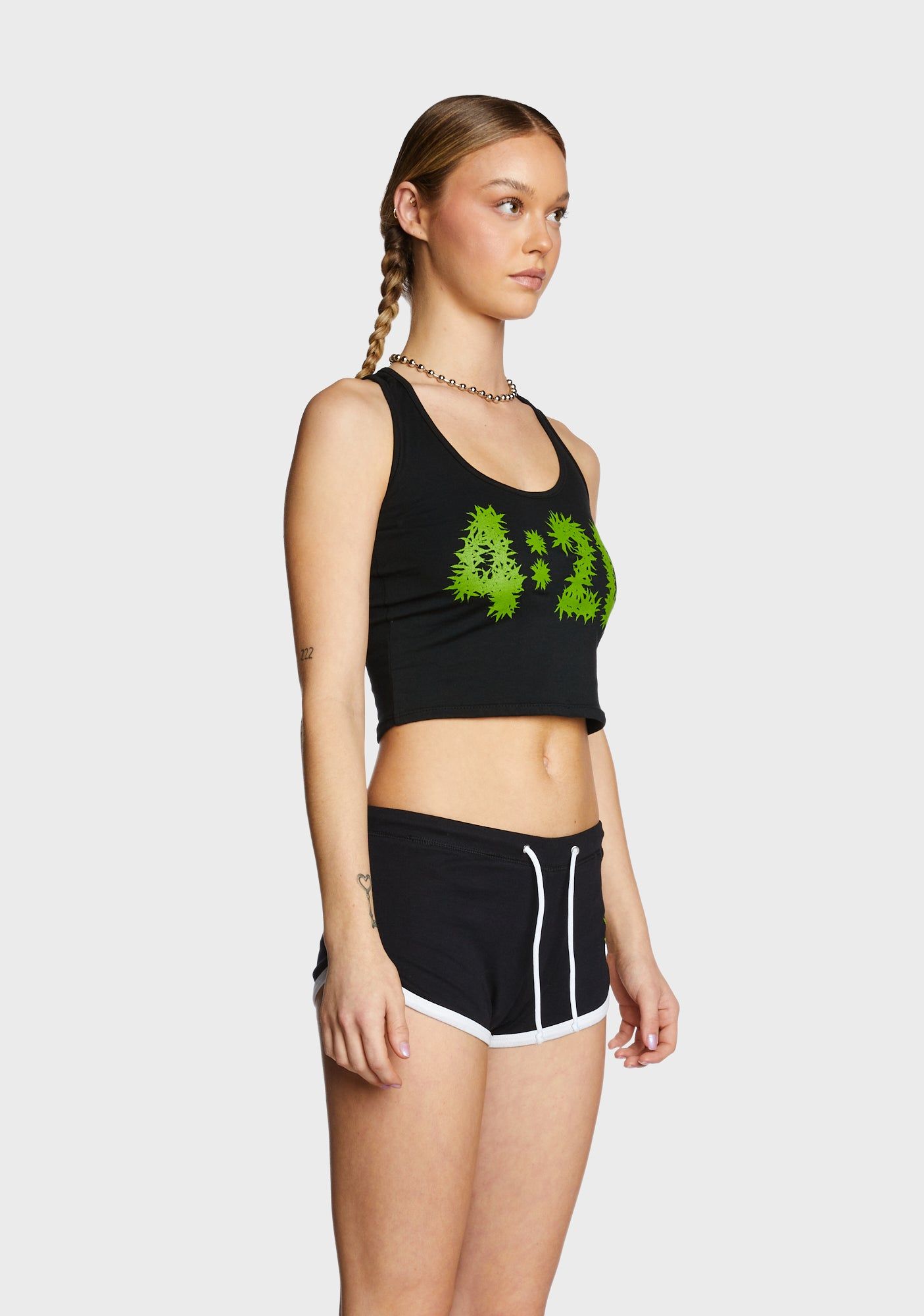 420 Racerback Crop Tank sold by Dolls Kill product image thumbnail 3