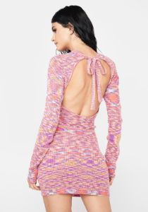 Coral I Was Your Best Knit Mini Dress sold by Dolls Kill