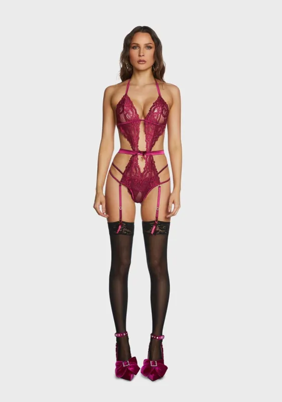 A Good Time Lace Teddy sold by Dolls Kill