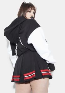 Satan's Spirit Squad Pleated Cheer Skirt sold by Dolls Kill