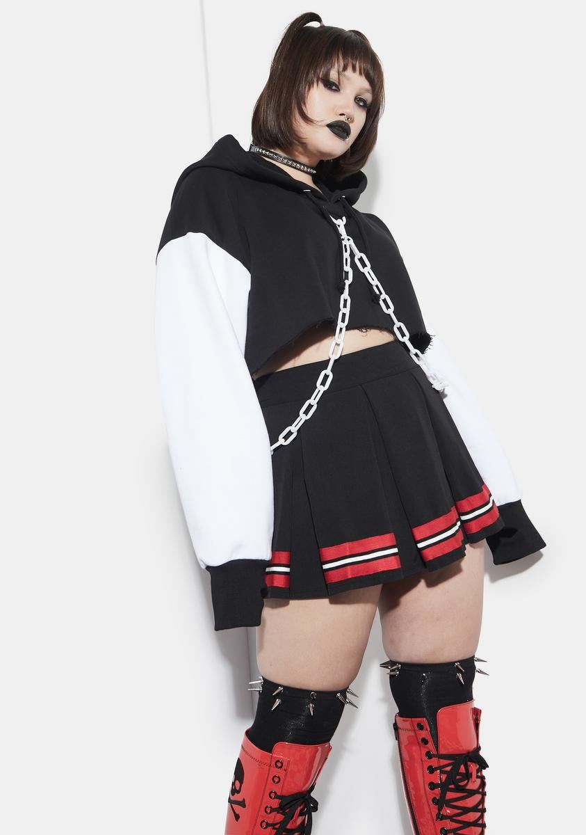Satan's Spirit Squad Pleated Cheer Skirt sold by Dolls Kill product image thumbnail 2