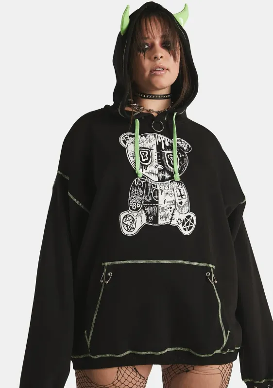 Plus Bad Bearz Graphic Hoodie sold by Dolls Kill