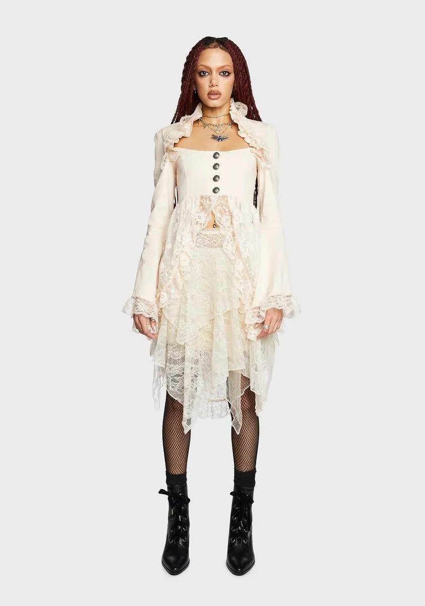 With Bated Breath Bustle Jacket sold by Dolls Kill