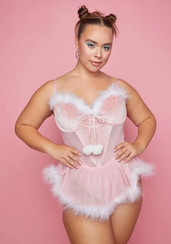 Plus Holly Eye Candy Mesh Teddy sold by Dolls Kill