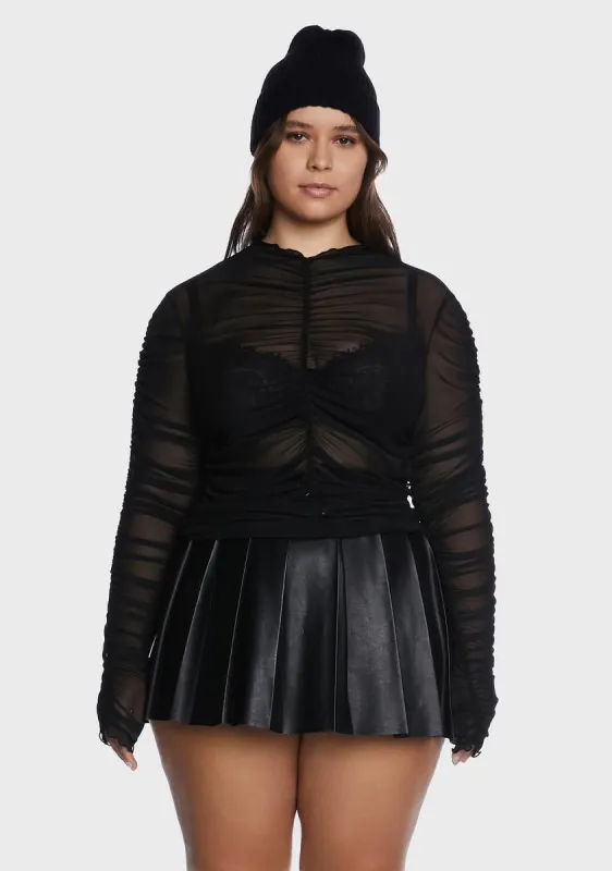 Plus The Mosh Pit Mesh Crop Top sold by Dolls Kill