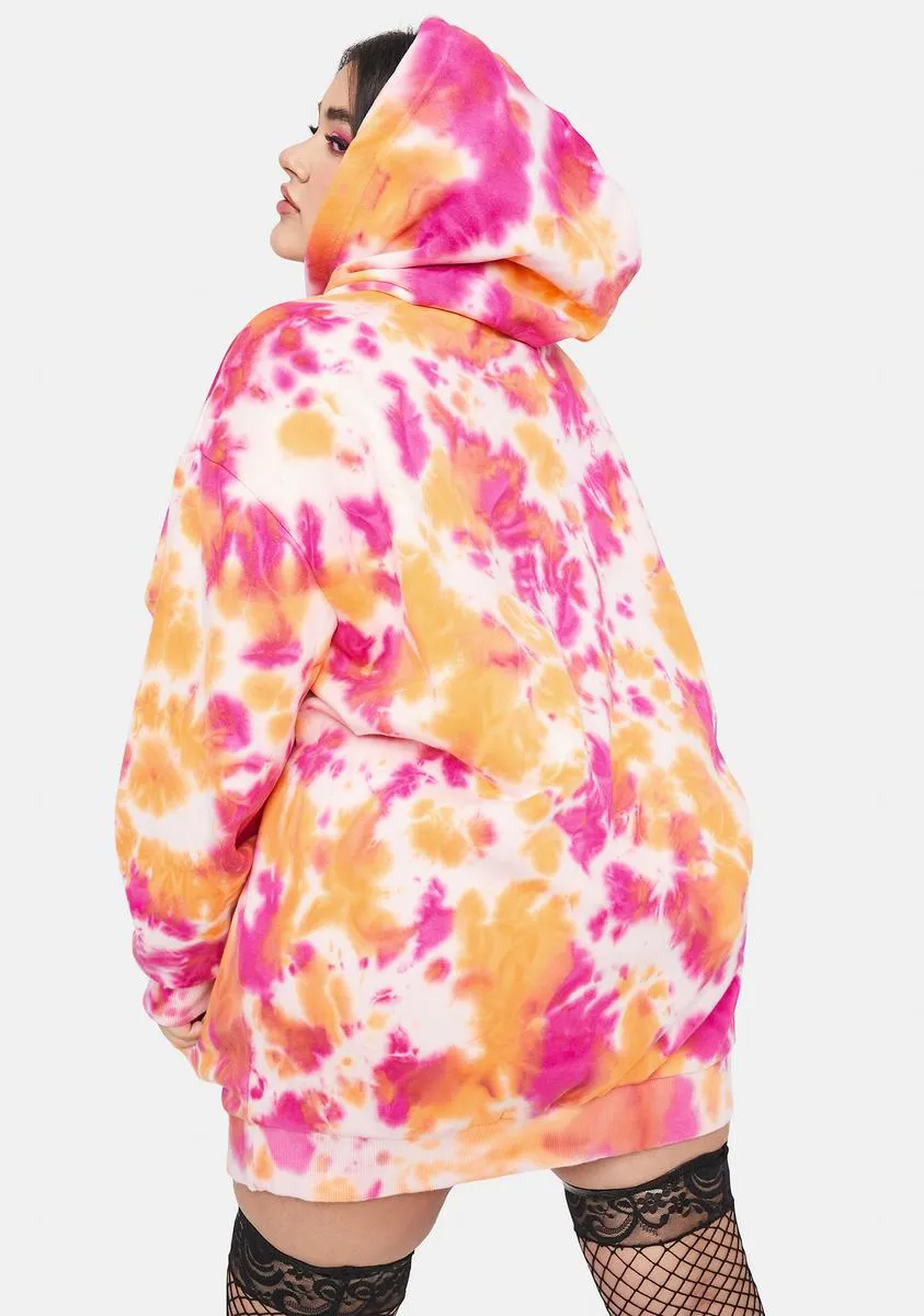 Plus Never Let Go Tie Dye Butterfly Hoodie sold by Dolls Kill product image thumbnail 4