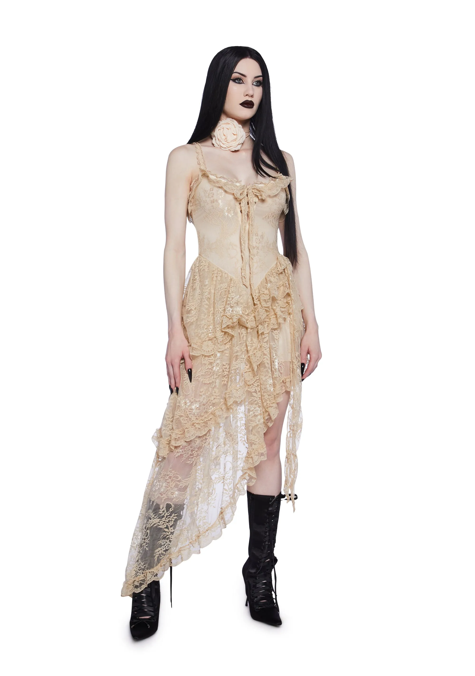 Seductive Silence Midi Dress - Champagne | Parallel Seductive Silence Midi Dress - Champagne | Parallel