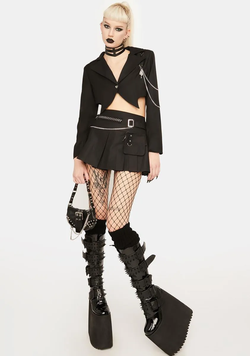 Pleated Cargo Mini Skirt sold by Dolls Kill product image thumbnail 3