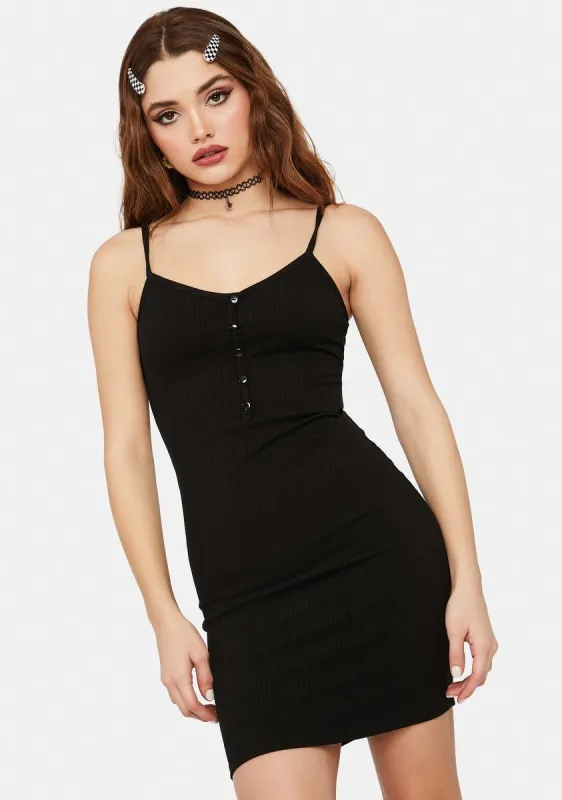 Night What Goes Around Button Up Tank Dress sold by Dolls Kill