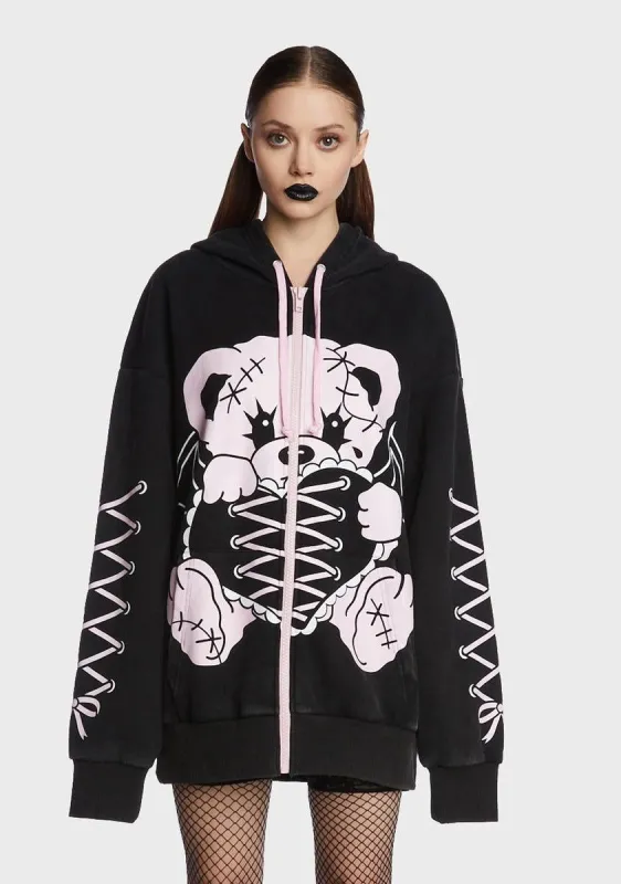 Bear-ly Merry Oversized Hoodie sold by Dolls Kill