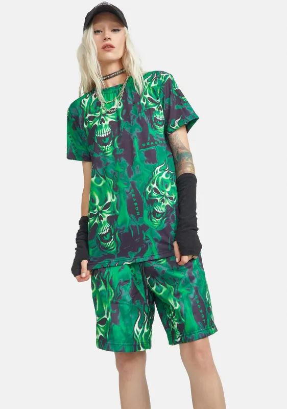 Skull Rider Tee Shorts Set sold by Dolls Kill