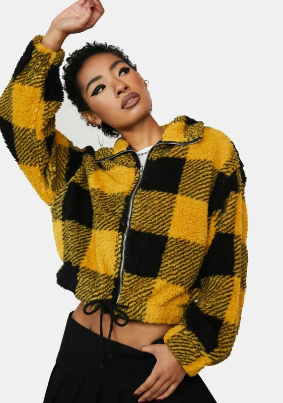 Honey Get The Phone Plaid Jacket sold by Dolls Kill