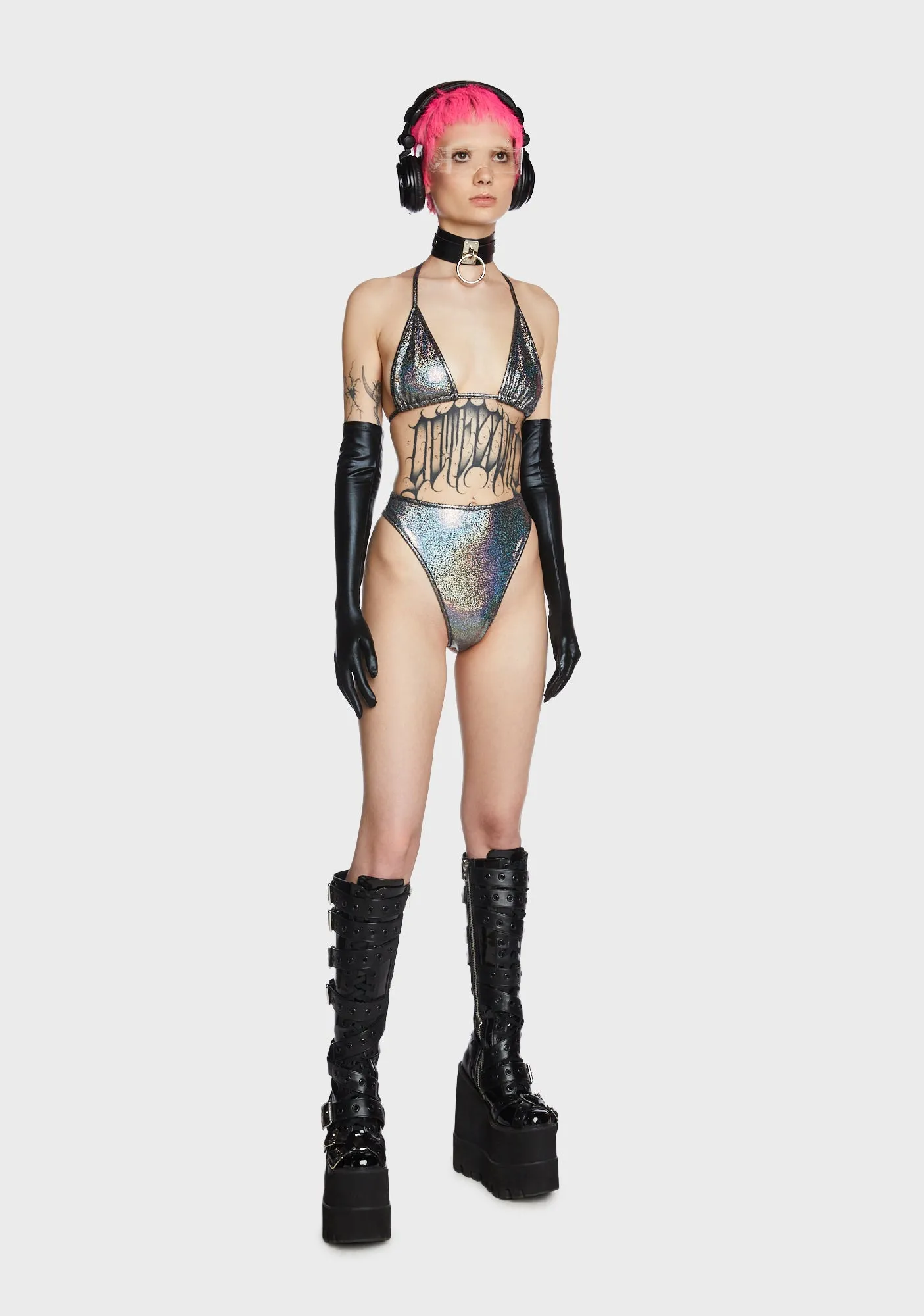 Hologram Triangle Bikini Top sold by Dolls Kill product image thumbnail 3