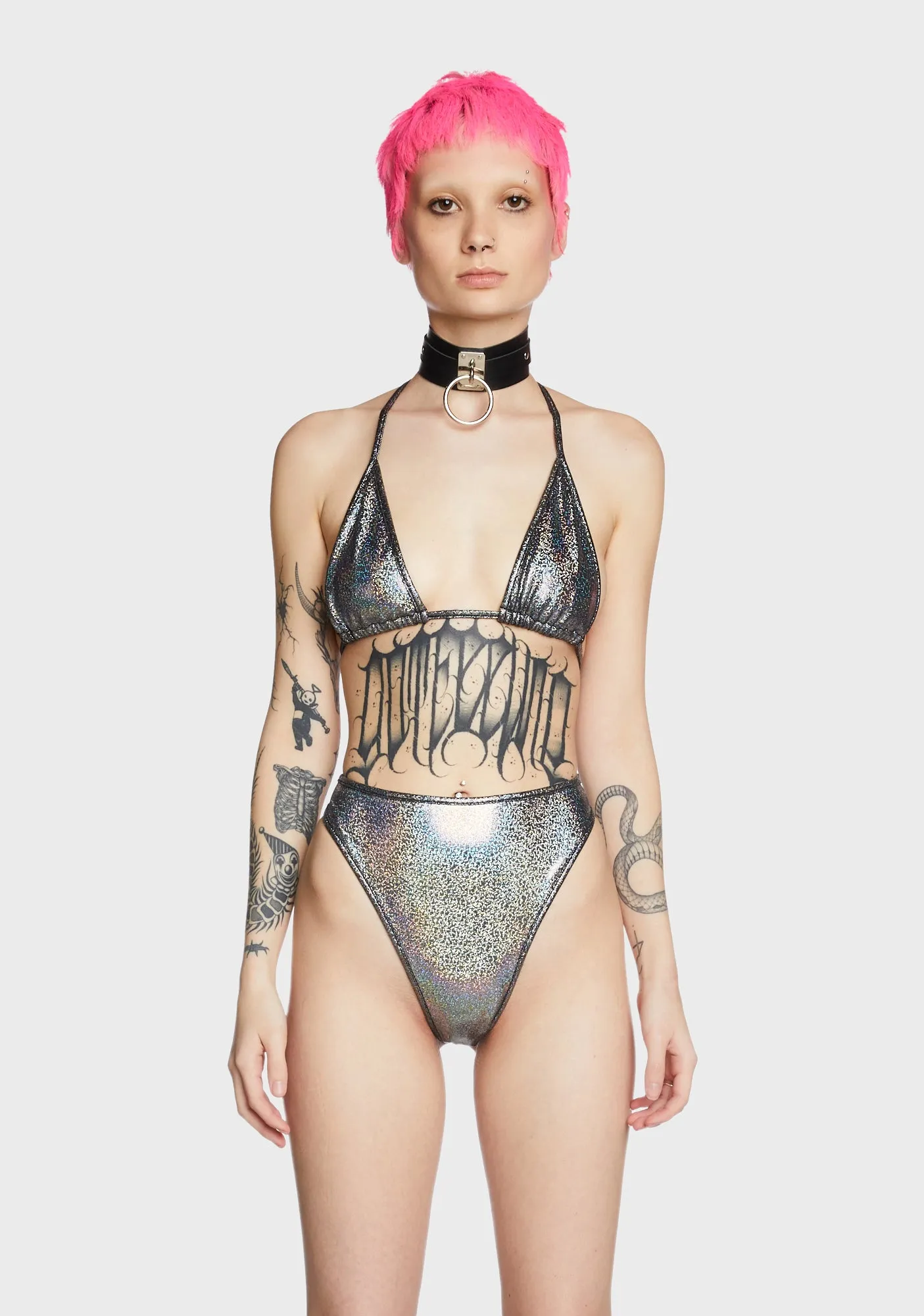 Hologram Triangle Bikini Top sold by Dolls Kill