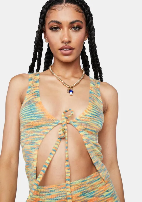 Mix Space Dye Kinda Crop Top sold by Dolls Kill