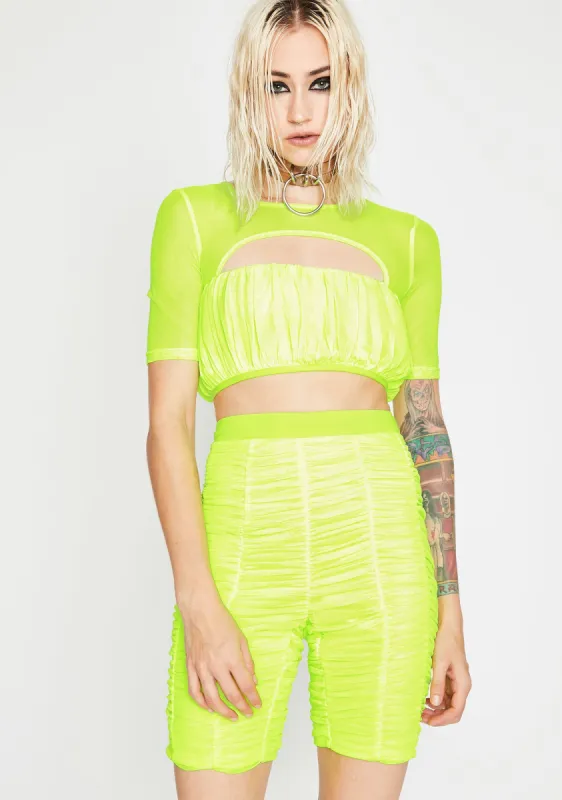 Caution Haute Rider Shorts Set sold by Dolls Kill